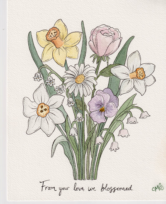 BIRTH FLOWER CUSTOM PAINTING