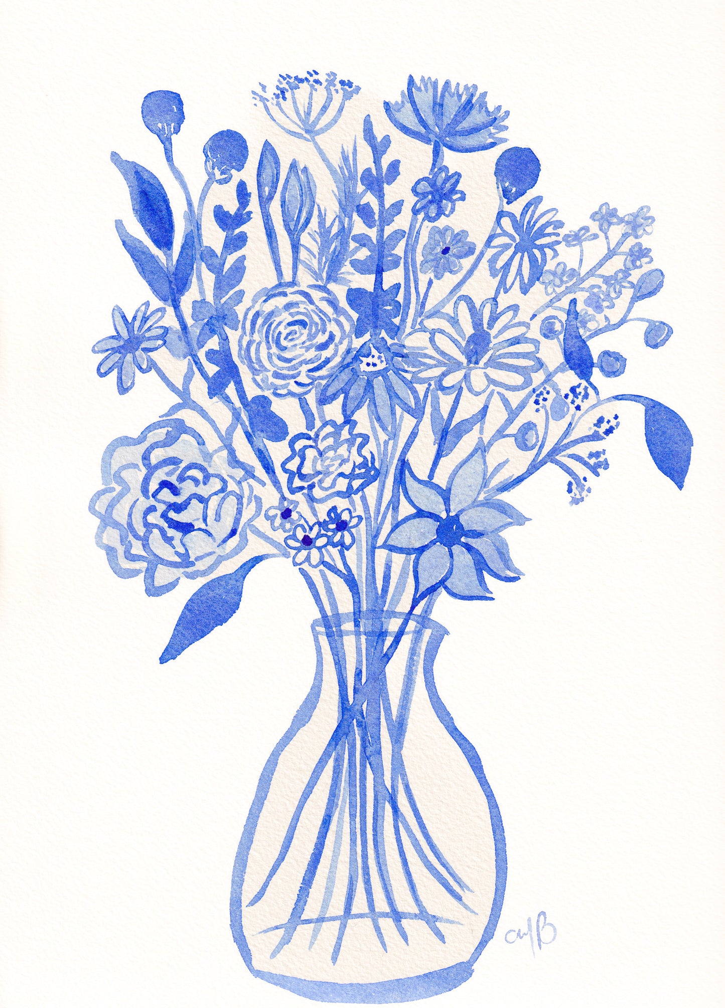 Blue Flowers - Original