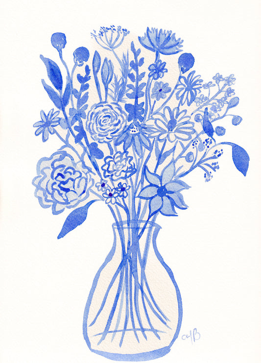 Blue Flowers - Original