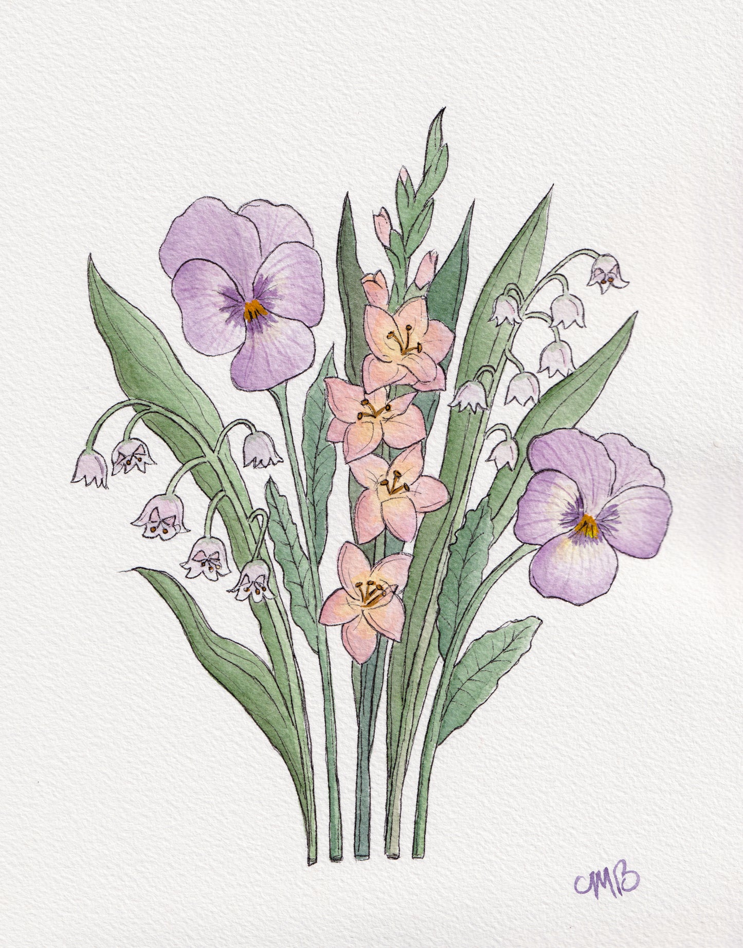 BIRTH FLOWER CUSTOM PAINTING