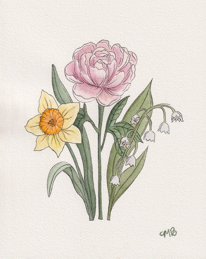 BIRTH FLOWER CUSTOM PAINTING