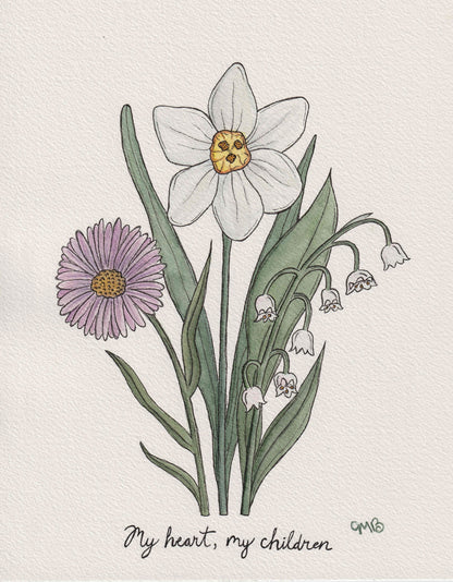 BIRTH FLOWER CUSTOM PAINTING