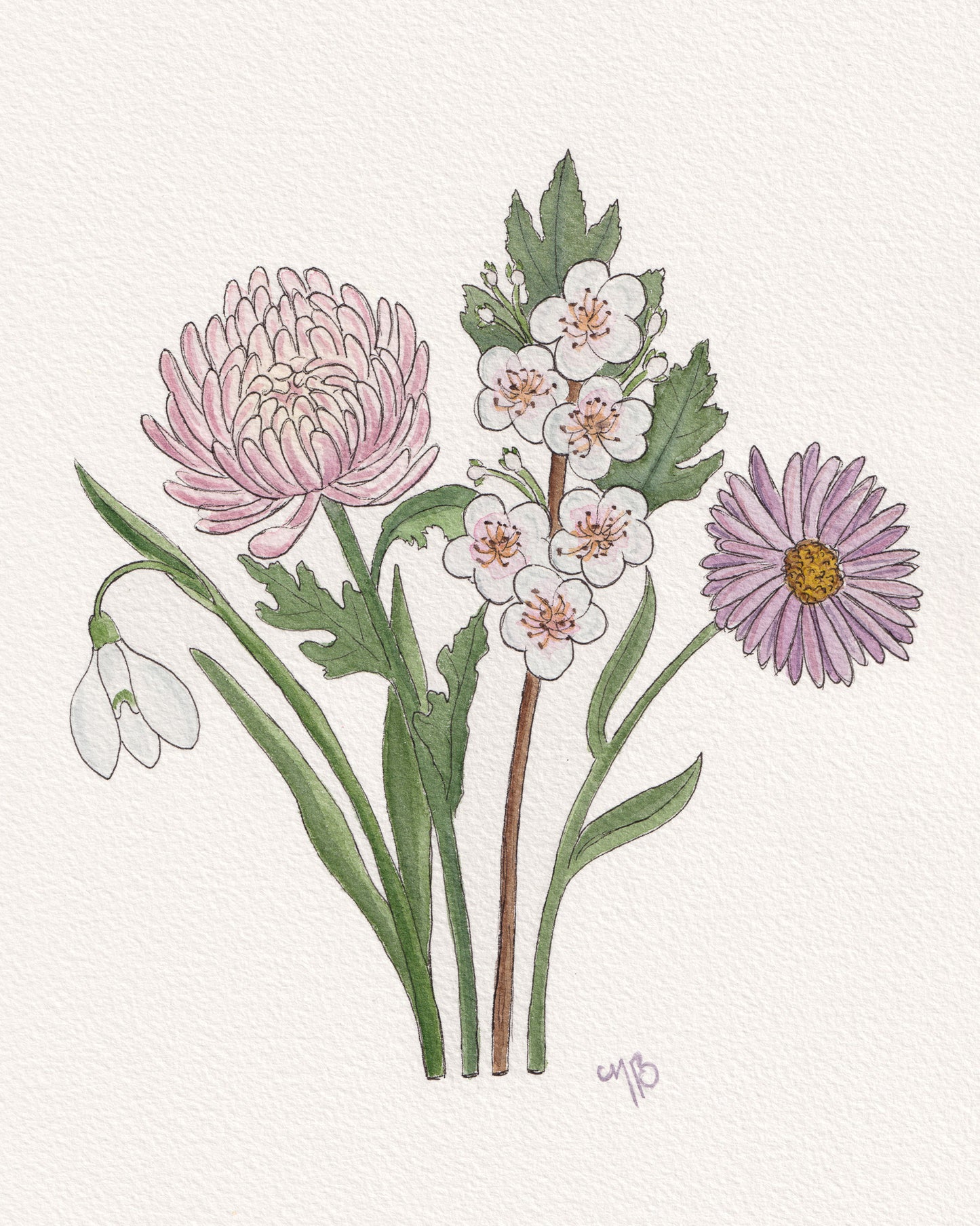 BIRTH FLOWER CUSTOM PAINTING