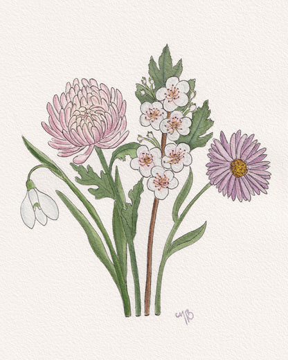 BIRTH FLOWER CUSTOM PAINTING